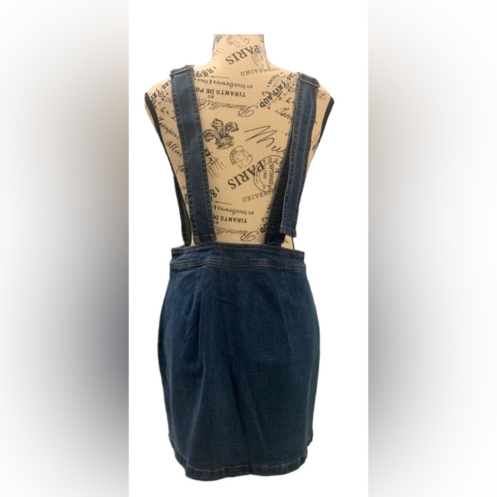 NWT Tinseltown Denim Skirt Overall Mini Dress - Picture 5 of 7
